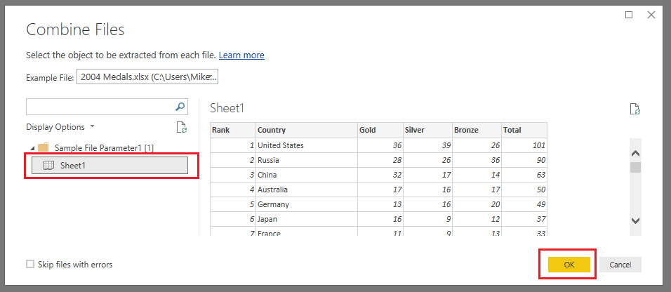 Select Sheet1