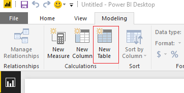 New DAX Table