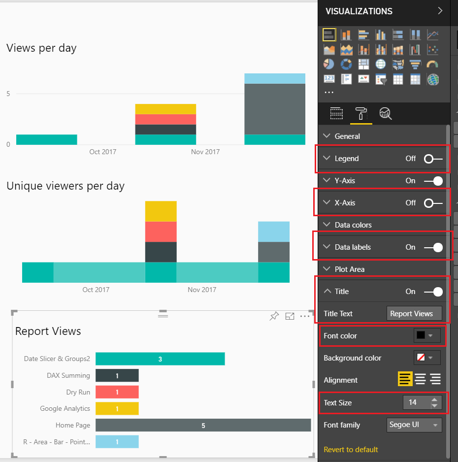 Formatting the Bar Chart