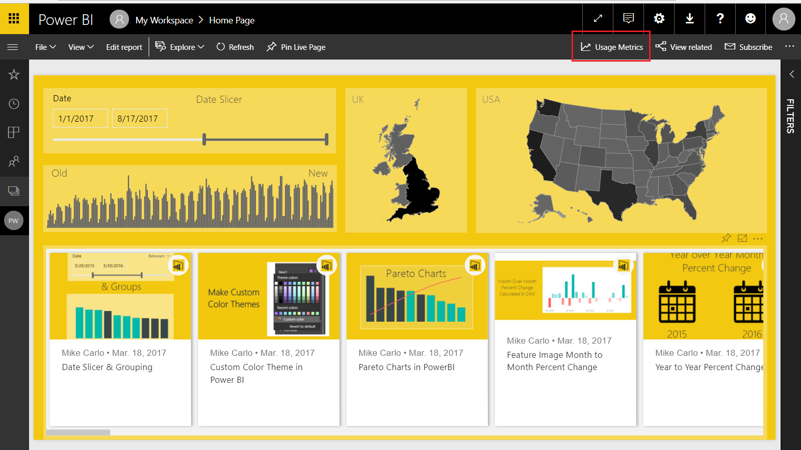 Link to Report Metrics