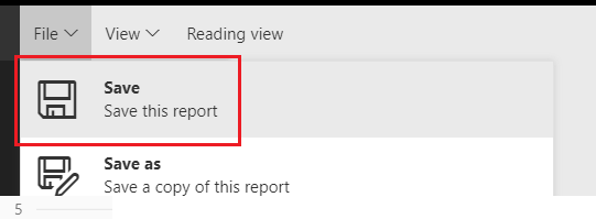 Save Changed Report