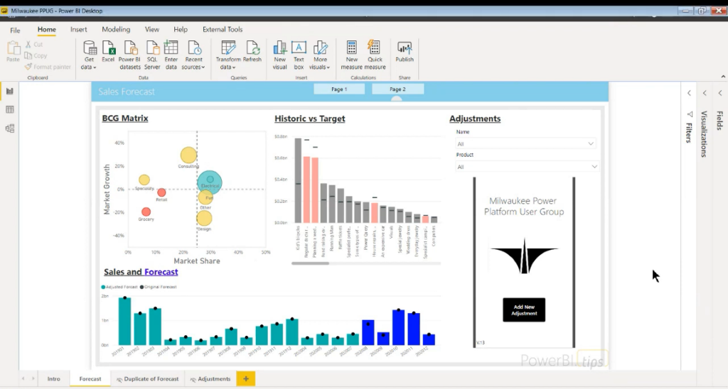 Power BI, Power App embedded one report 